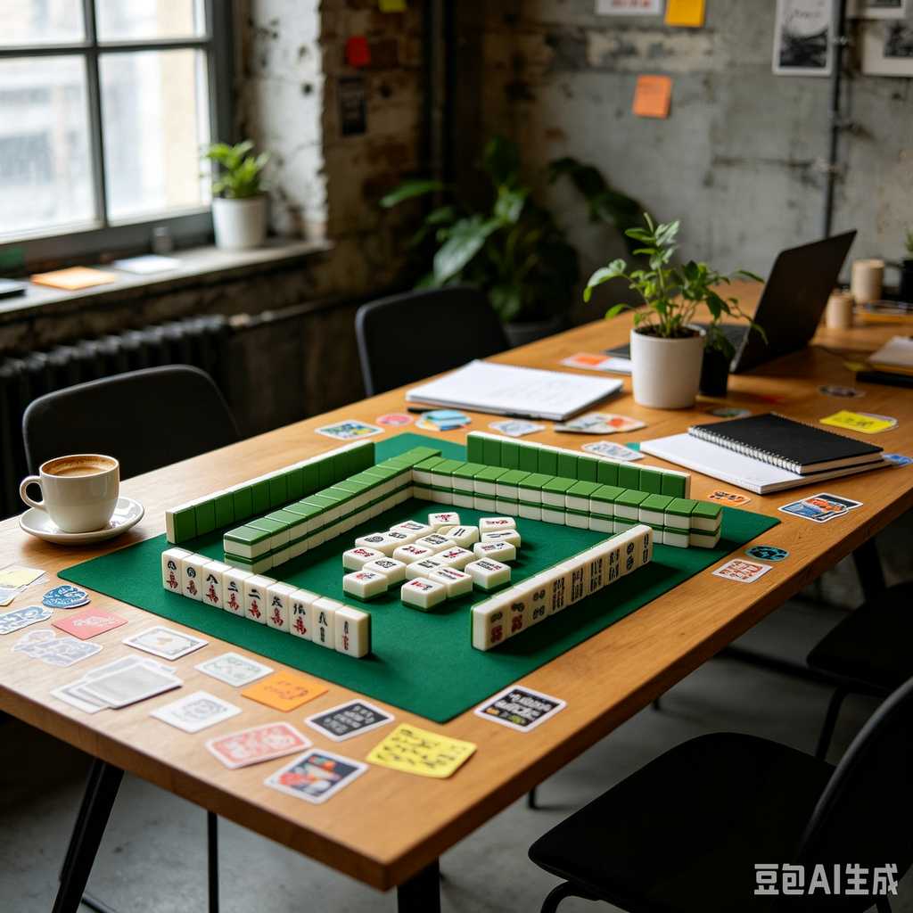 modern text mahjong tiles
